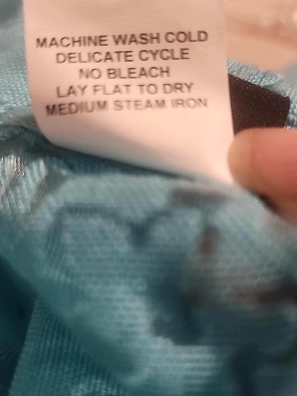 Salon Studio Collar Women's Aqua Semi Sheer Laced Button Down Top Blouse Sz L - Picture 8 of 8